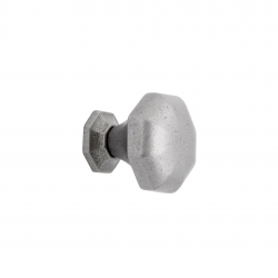  Natural Iron Fluted Knob and Backplate